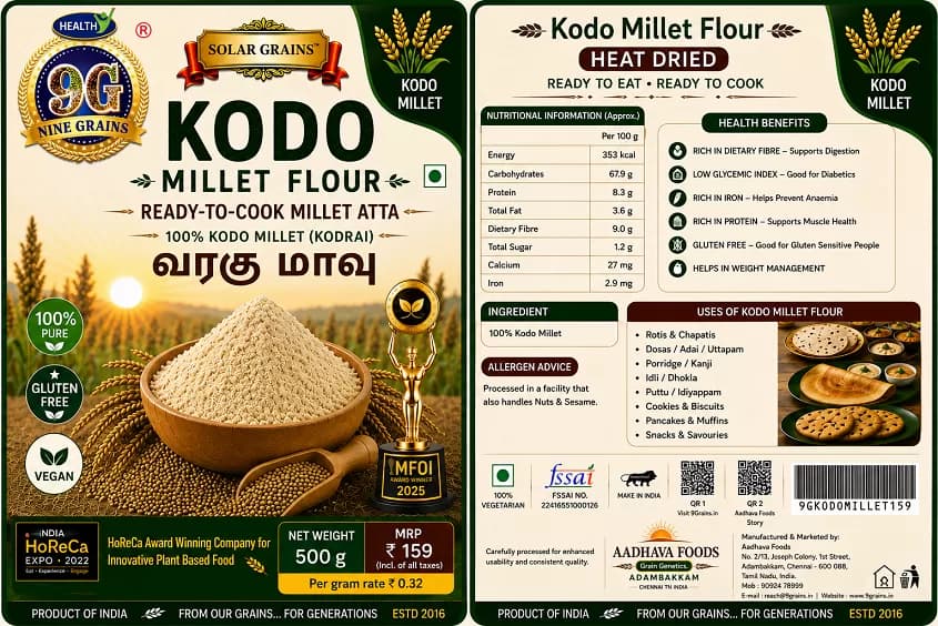 Kodo Millet Flour (Varagu Maavu - Atta)