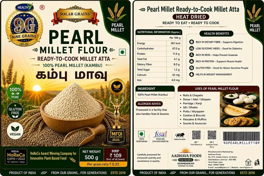 Pearl Millet Flour (Kambu Atta)