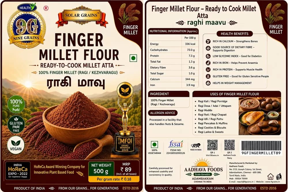 Finger Millet Flour (Ragi Atta)